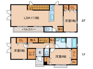 港北区樽町3丁目戸建C棟の物件間取画像